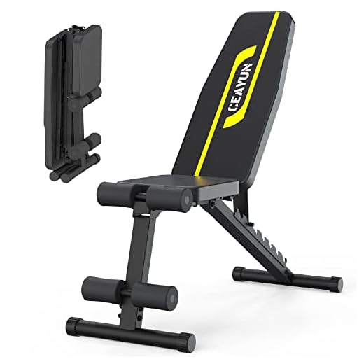 CEAYUN Adjustable Weight Bench Press, Foldable Workout Bench for Full Body, Incline Decline Utility Exercise Bench, Strength Training Benches for Home Gym