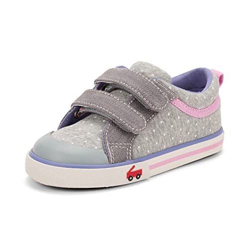 See Kai Run - Robyne Sneaker For Little Kids, Gray Jersey/Dots, Toddler 5 #TOP2