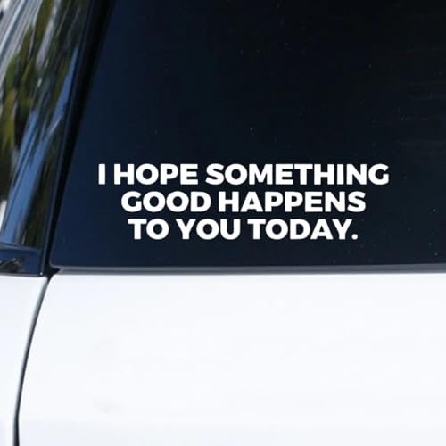 GAOLAOSY Cute Inspirational Sticker Decal, for Car Truck Laptop (White)