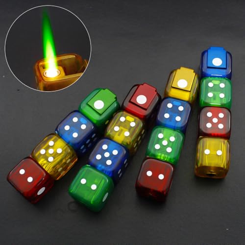 Encendedor LED Multicolor Forma Dados, Viento, Verde miniatura 4