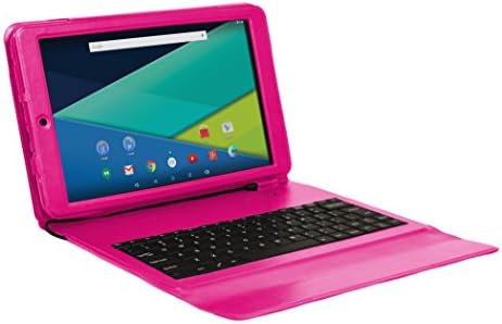 Visual Land Prestige Elite 10QS - 10.1" QuadCore Lollipop 5.0 Android Tablet with Keyboard Case, 16GB, IPS 1280x800 HD Screen, WiFi, Bluetooth ( Magenta )