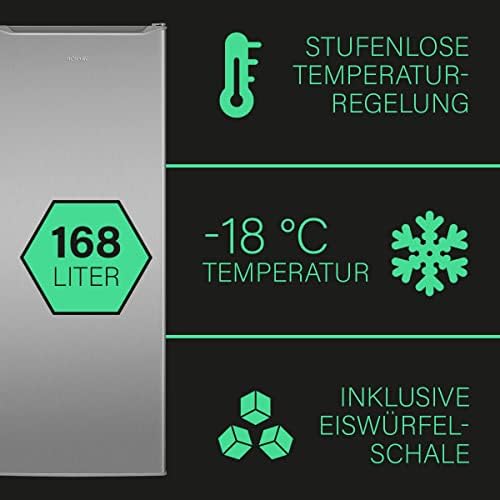 Bild 1 - Bomann® Gefrierschrank | Tiefkühlschrank | Freezer | Nutzinhalt 168 Liter | wechselbarer Türanschlag | 4 Sterne Gefrierraum | GS 7340 inox