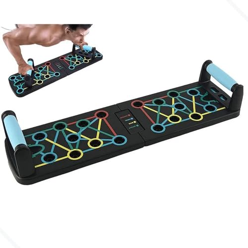 Prancha push up board para flexão de braço ombro costas e peito multifuncional portátil 11 buracos p