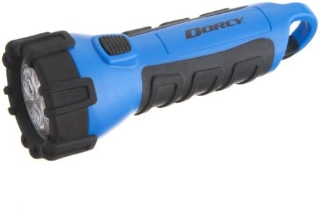 Dorcy 55 Lumen Floating Water Resistant LED Flashlight with Carabineer Clip, Blue (41-2514)
