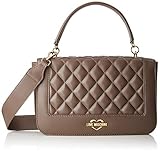  Love Moschino Damen Borsa Quilted Nappa Pu Henkeltasche Grau (Taupe)