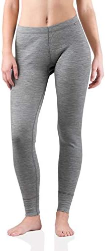 MERIWOOL Womens 100% Merino Wool Base Layer Thermal Pants Gray Heather