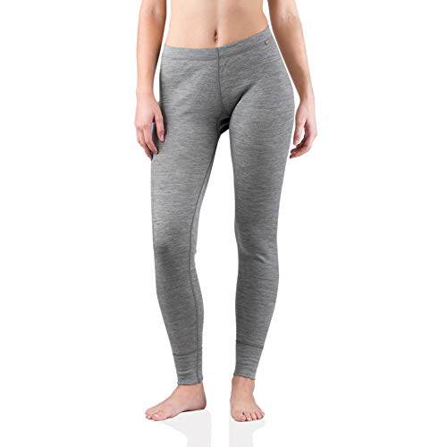 Meriwool Womens 100% Merino Wool Base Layer Thermal Pants Gray Heather #TOP24