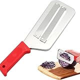 FACAIIO Edelstahl Aktenvernichter Werkzeug zum Schneiden, Zerkleinern und Hacken von Gemüse | Ergonomischer Griff | Leicht zu reinigen | für Kohl, Karotten, Zwiebeln