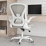 Sytas Home Ergonomic Desk Chair with Supportive S-Shaped Backrest, Modern Ergonomic Home Office Chair with Thick Padded Arms and Breathable Stretchable Cushion(Gray)
