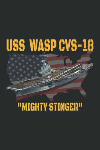 Aircraft Carrier Uss Wasp Cvs 18 Veterans Day Father S Day: Wide Ruled Line Paper, Lined Notebook Journal with 6x9 inches, 110 Pages for Work, School and College Supplies