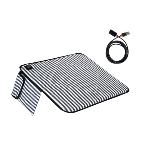 perfeclan Almohadilla calefactora, cojín de asiento calefactable, cálido, resistente, multifunción, alfombrilla calefactora USB, almohadilla de asiento, Azul