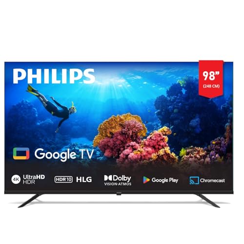 Philips 98 Inch 4K Smart Google TV 7100 Series 98PUT7129/56, Dolby Vision + HDR 10, google voice Assistant, Youtube, Netflix,prime, Shahid, 2024 Model, 1 year warranty