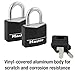 Master Lock Black Outdoor Key Lock, Standard Weather Resistant Padlock with Cover, Keyed Alike Padlocks for Lockers, Fences, Sheds, or Other Equipment, 2 Pack, 131T