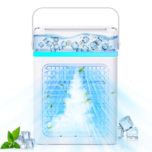 Climatizzatore Portatile 900ml Capacità con Display LED, Auto-off Timer, 4 in 1 Condizionatore...