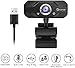 EIVOTOR HD Webcam, PC Webcam 720P USB Mini Computer Camera Built-in Mic, Flexible Rotatable Clip, for Laptops and Desktop, Black