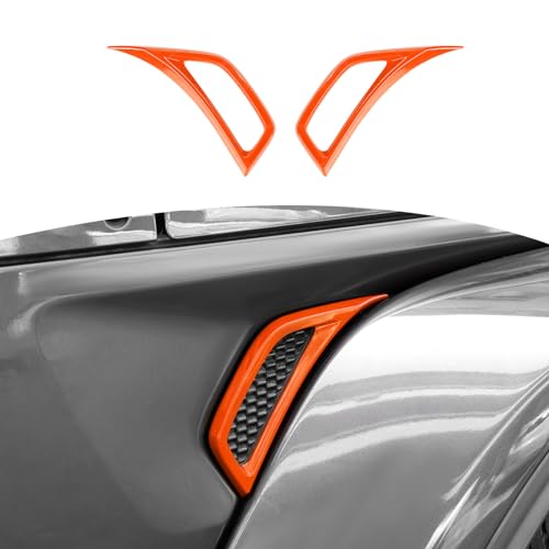RT-TCZ Fender aire acondicionado salida de ventilación decoración ABS TRIM cubierta pegatina para Jeep JL Wrangler 2018 2019 2020 2021 para Jeep Wrangler Accesorios naranja