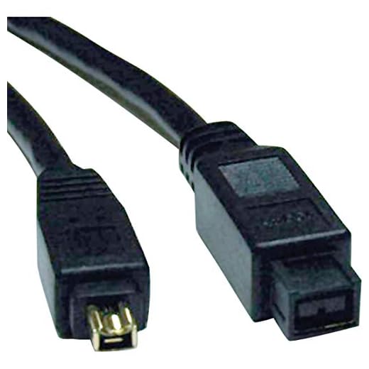 Tripp Lite FireWire 800 IEEE 1394b Hi-speed Cable (9pin/4pin) 6-ft.(F019-006) black