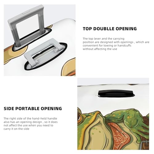 Toad Cowboy Elastic Travel Luggage Covers Dustproof Scratch-Resistant Suitcase Protector Fit 22-24 Inch3