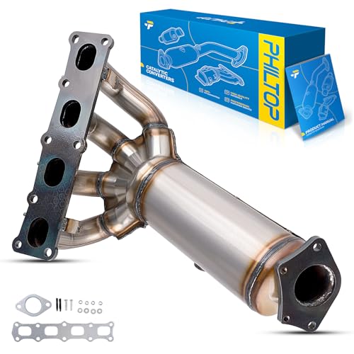 PHILTOP Front Catalytic Converter Compatible with 2017-2022 Compass 2.4L, 2014-2017 Cherokee/Renegade 2.4L, 2013-2016 Dart 2.4L/2.0L Replace 16795, EPA Compliant