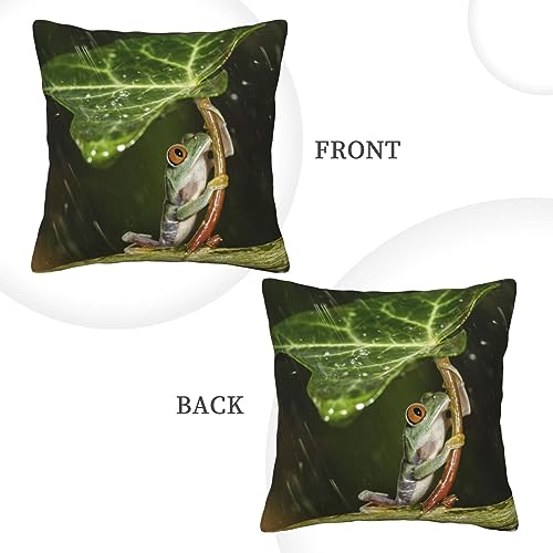 Housse de coussin velours côtelé Peace Tree Frog imprimé élégant canapé - 4