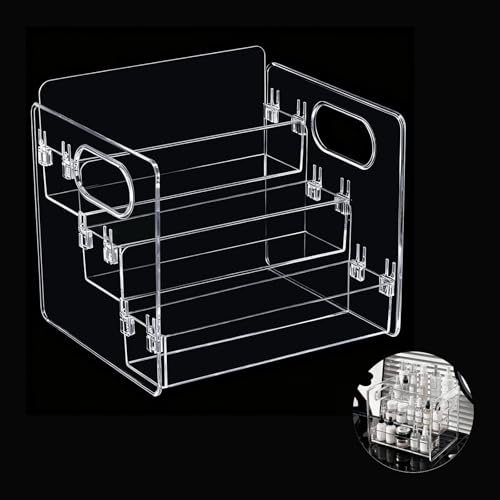 3 Tier Body Spray Organizer for Bathroom Countertop, Perfume and Lotion Organizer for Dresser, Vanity Fragrance Shelf with Handle, Body Mist and Skincare Storage Display