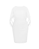 Talisea Plus Size Wedding Guest Dress - Women Chiffon Cape Semi Formal Cocktail Party Bodycon Dresses