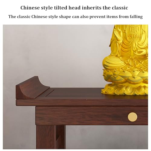Autel bouddhiste de temple chinois avec tiroir table d'offrande - 6