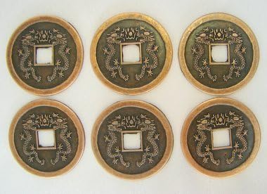 6 of Double Dragon Coins (I chi Coins)