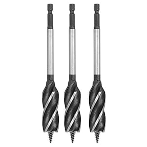 Durlclth Boor voor houtbewerking, 3 stuks, boor voor houtbewerking, boor voor gatenzaag van metaal, 4-voudig…
