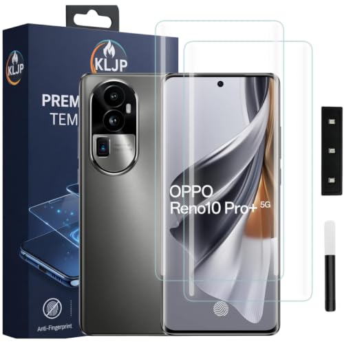 Image of Premium HD+ UV Tempered Glass Screen Protector For Oppo Reno 10 Pro Plus (Pack 2) Full Adhesive UV Curved Screen Protector Case Friendly HD Clarity with Installation Kit