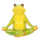 Suqorinp Meditation Frog Yoga Figurines Statue Zen Home Decor Gifts, Frog Sculptures Decor Accessory