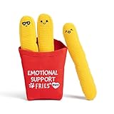 WHAT DO YOU MEME? Emotional Support Pet Fries by Relatable, Cuddly Dog Toys and Puppy Essentials, Great Gift Ideas for Your Furry Friend, Includes 3 Toys