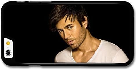 AMAF ? Accessories Enrique Iglesias White T Shirt and Black Background Portrait case for iPhone 6