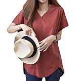 [MOWO] 【新サイズ・色追加】 tシャツ レディース 半袖 ティーシャツ 【やせ見え・夏日の定番・無限コーデ主義】カットソー トップス Vネック 夏 オーバーサイズ 着痩せ おしゃれ ゆったり 快適 吸汗性 通気性 お出かけ 仕事 通勤 バイト