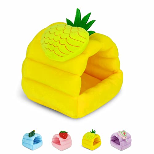 Vozrels Guinea Pig Bed, Warm Fleece Cozy Hideout, Small Animal House Bedding For Rabbit, Bunny, Hamster, Hedgehog, Rat, Chinchilla, Ferret, Squirrel Cage Accessories (X-Large, Yellow) #TOP15