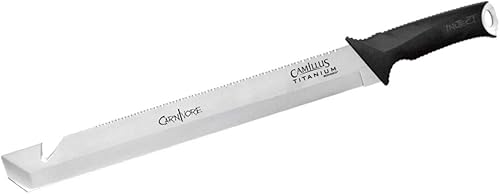 CAMILLUS CARNIVORE MAXX 2.0 - Machete de 23 pulgadas de acero inoxidable 420, duradero, de titanio, para caza, senderismo, camping, supervivencia,