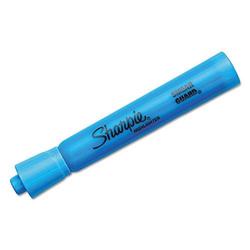 Sharpie Tank Style Highlighters, Chisel Tip, Fluorescent Blue, Box of 12 - Thumbnail 4