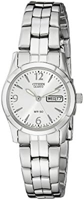Citizen Quartz Womens Watch, Stainless Steel, Classic, Silver-Tone (Model: EQ0540-57A), Silver-Tone, Movement
