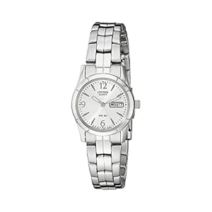 Citizen Quartz Womens Watch, Stainless Steel, Classic, Silver-Tone (Model: EQ0540-57A)
