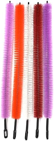 plastific 1 x Radiator Brush Cleaning Bristle Brush Long Handle Easy Reach Radiator Dust Duster Cleaner Radiator Brush With Bristles Better Cleaning Long Radiator Duster (1 x Random Color)