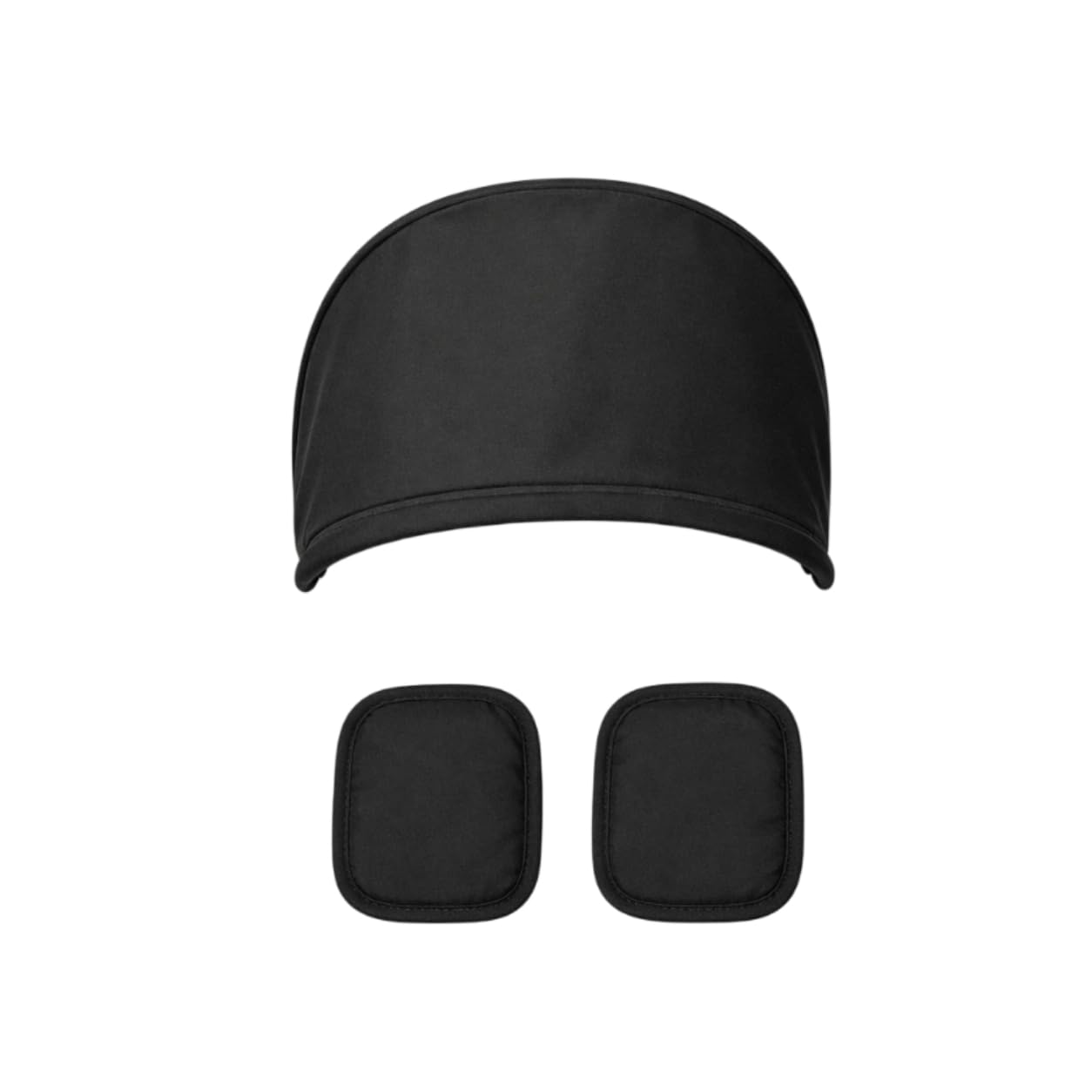 Compatible with Doona Canopy Replacement, Doona Hood Replacement for Doona Car Seat Stroller, Thick Wrinkle-Resistant Sun Shade Cover with Elastic Fasteners & Safety Seat Belt Pads (Black)