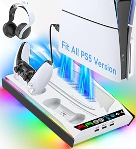 Rysker – Rysker PS5/Slim/Pro Ständer für Disc & Digital, 3-stufiger A