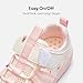 Balabala Toddler Girls Boys Sandals Breathable Walking Shoes Lightweight Sport Sandals Mesh Upper Toddler Sneakers with Hook and Loop Pink