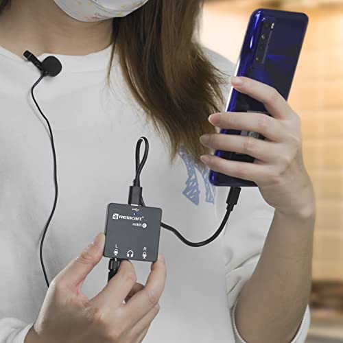 Relacart Mikit Dual Channel Compact Audio Interface, Universal External Sound Card Mobile Interview Kit With Usb And Usb-C Outputs Compatible With Smartphone, Pc, Laptop #TOP3