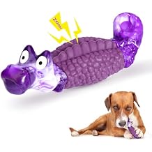 HGB Tough Dog Chew Toys for Aggressive Chewers, Squeaky Indestructible Dog Toy for Large Dogs to Keep Them Busy & Reduce Boredom for Small, Medium, Large Breed, Bacon Flavor