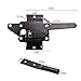 Heavy Duty Self-Locking Post Mount Automatic Gravity Lever Gate Latch for Wooden Fence with Fasteners - Black Finishing Steel Gate Latch to Secure Pool/Yard/Garden