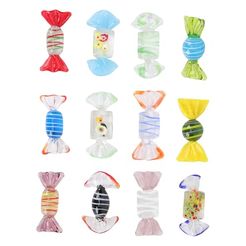 Bonbons décoratifs en verre Murano Homoyoyo : artisanat d'art vintage