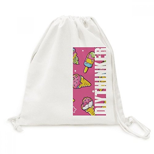 Sac à dos en toile cordon de serrage motif étoiles rose fille ado