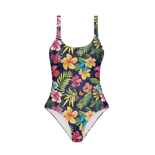 Image of Girls One Piece Swimsuit Beach Sport Athletic Bathing Suits Quick Dry Summer Hawaiian Swimwear for Teens Size 7-20