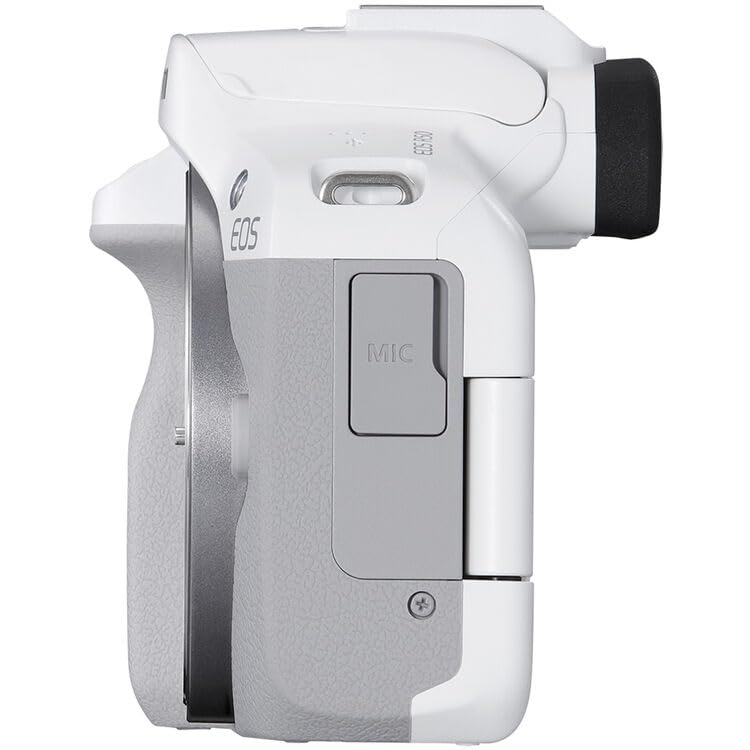 Image of Canon EOS R50 Mirrorless Camera (White) Bundle | 24.2MP APS-C Sensor, Dual Pixel CMOS AF II & 4K Video Recording | Great for Travel & Content Creation (5812C002) + 64GB Memory Card + Camera Bag